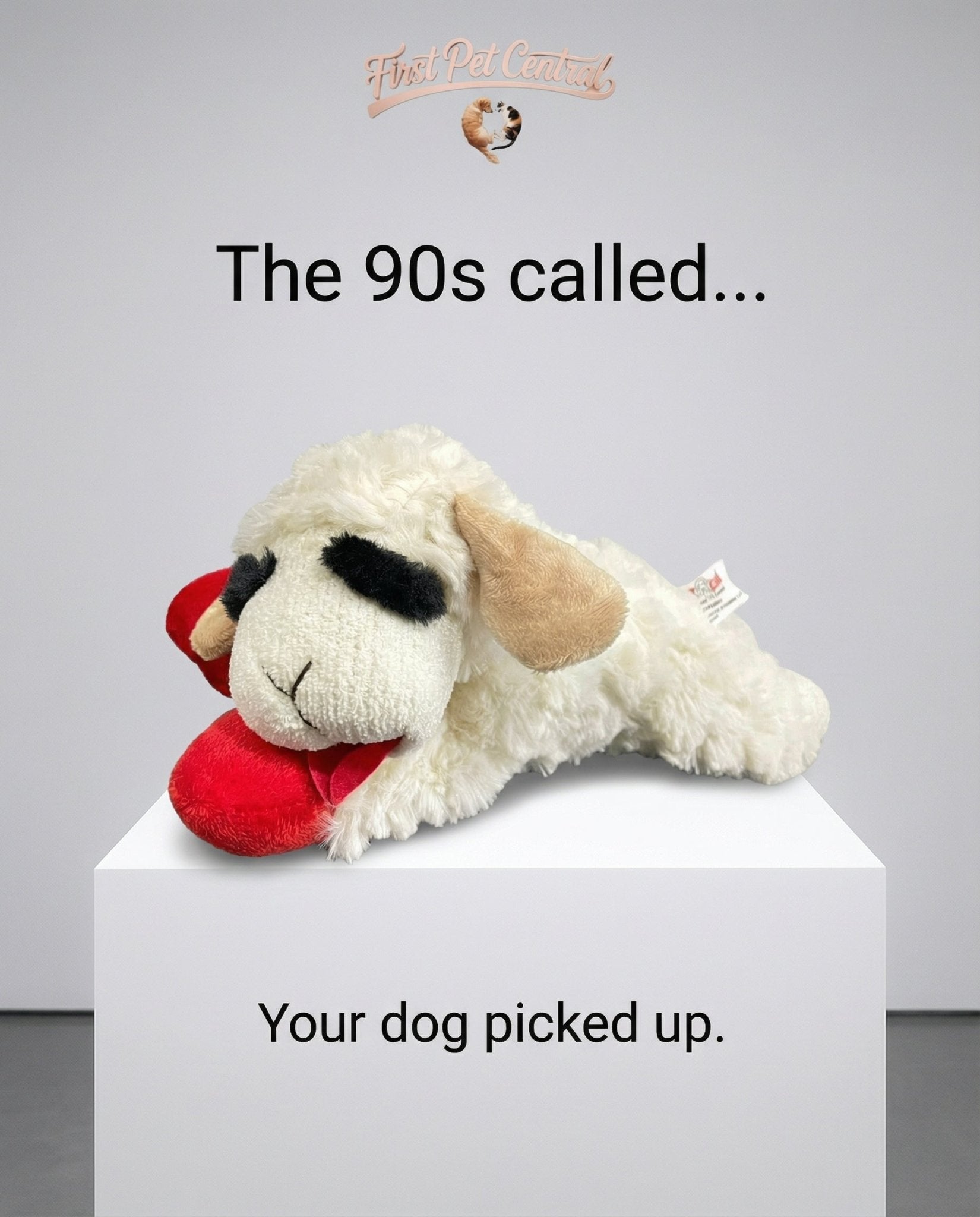 Multipet Lamb Chop Dog Toy with Squeaker – Soft Plush Interactive Chew Toy for Small, Medium & Large Dogs | Holiday Dog Toy Gift - Firstpetcentral