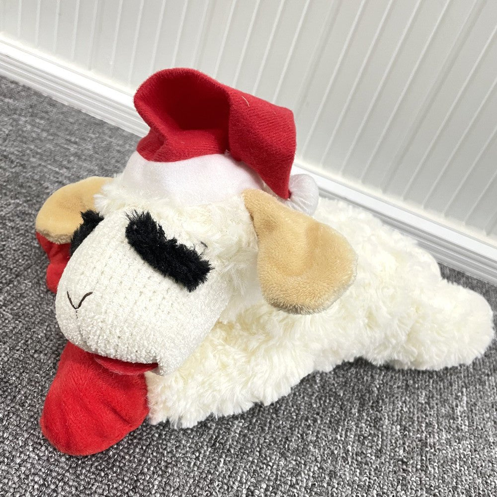 Multipet Lamb Chop Dog Toy with Squeaker – Soft Plush Interactive Chew Toy for Small, Medium & Large Dogs | Holiday Dog Toy Gift - Firstpetcentral