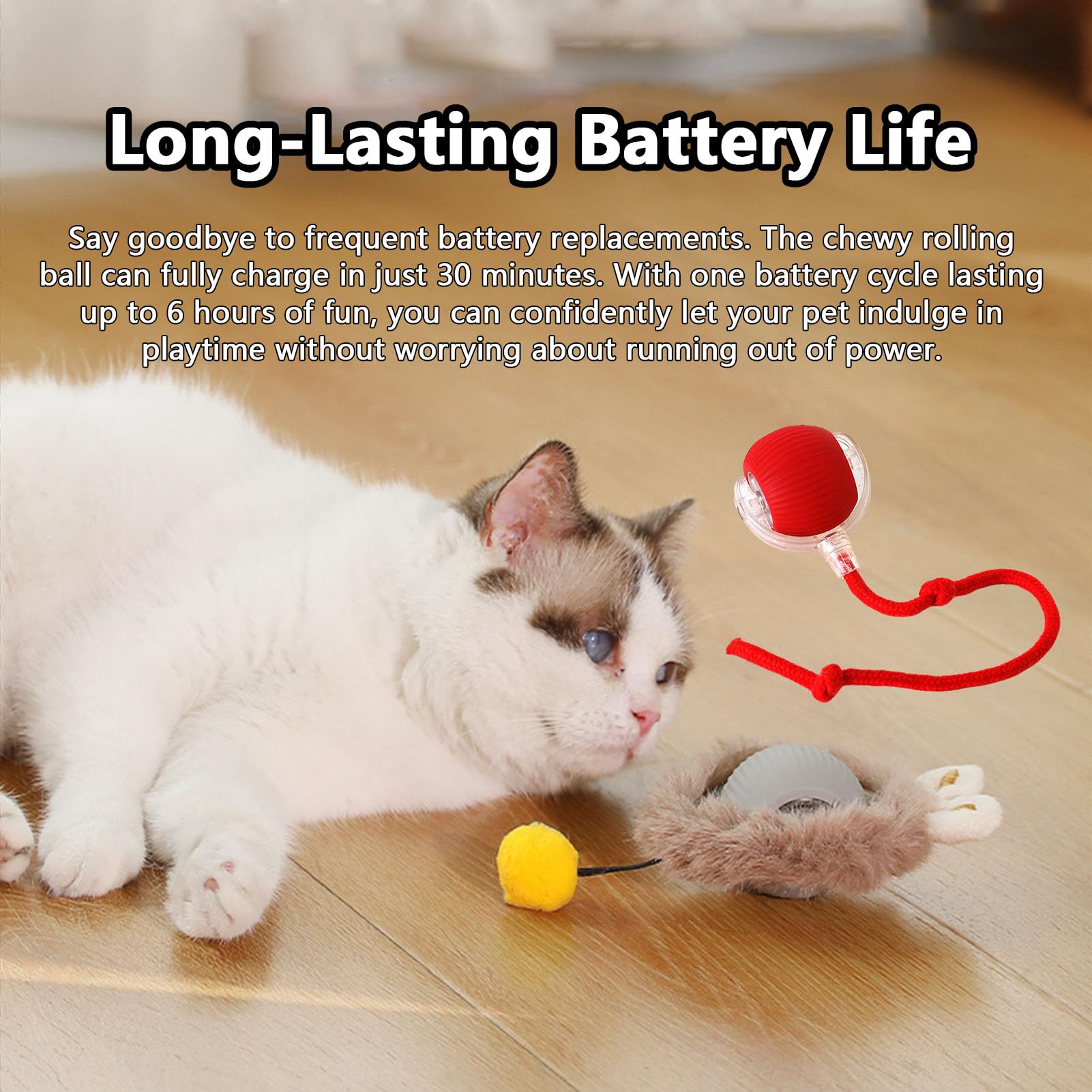 New Design 360° Smart Automatic Interactive Dog Smart Ball Toy Interactive Cat Toys Rolling Ball with USB Charger - Firstpetcentral