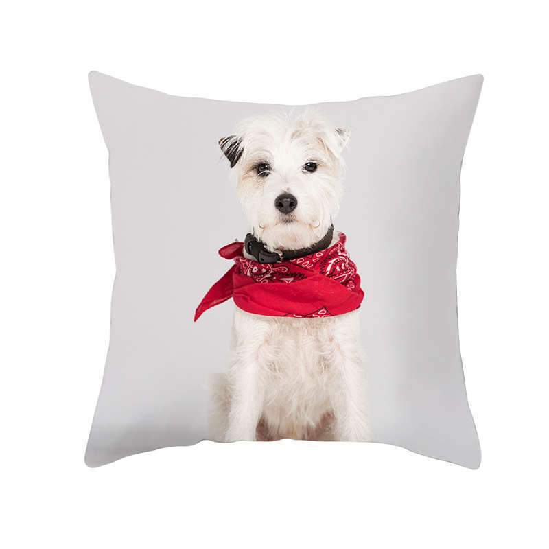 New Pet Print Christmas Peach Skin Pillowcase - Firstpetcentral