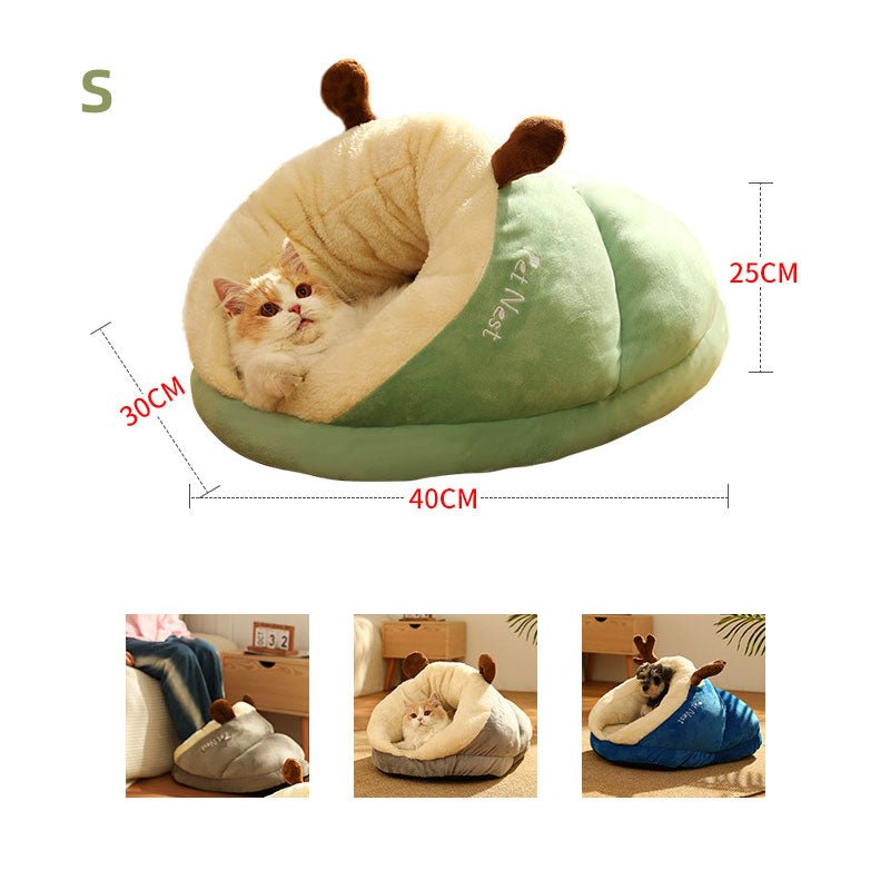 New Warm Plush Popular Thickened Winter Cat Dog Slipper Kennel - Firstpetcentral