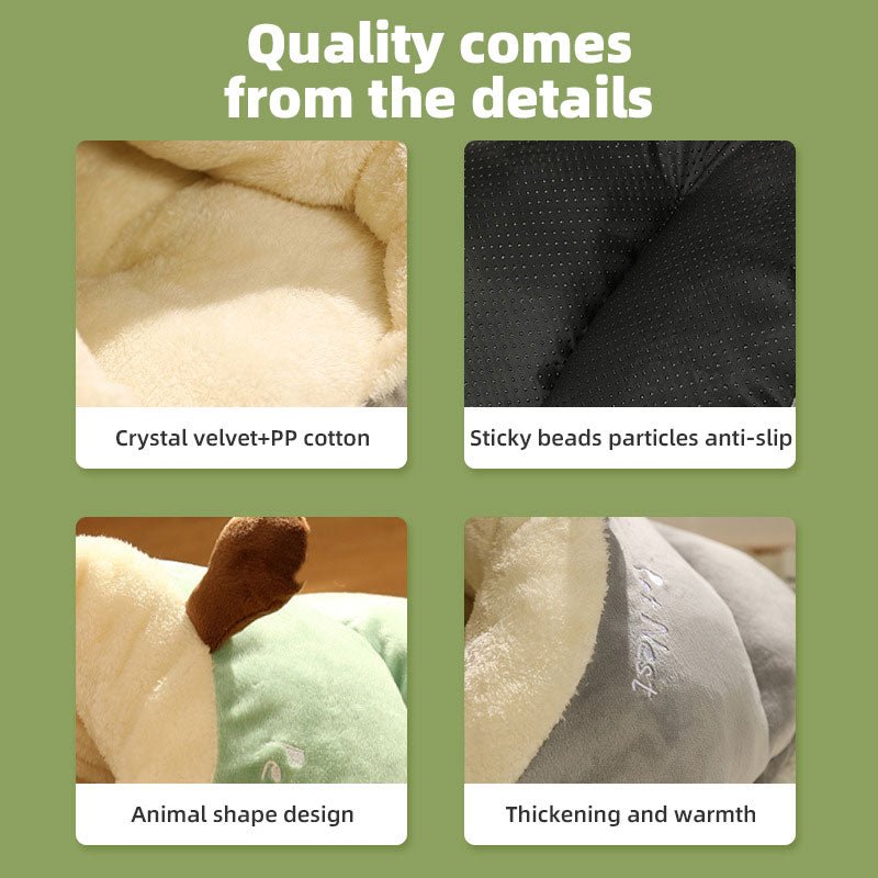 New Warm Plush Popular Thickened Winter Cat Dog Slipper Kennel - Firstpetcentral