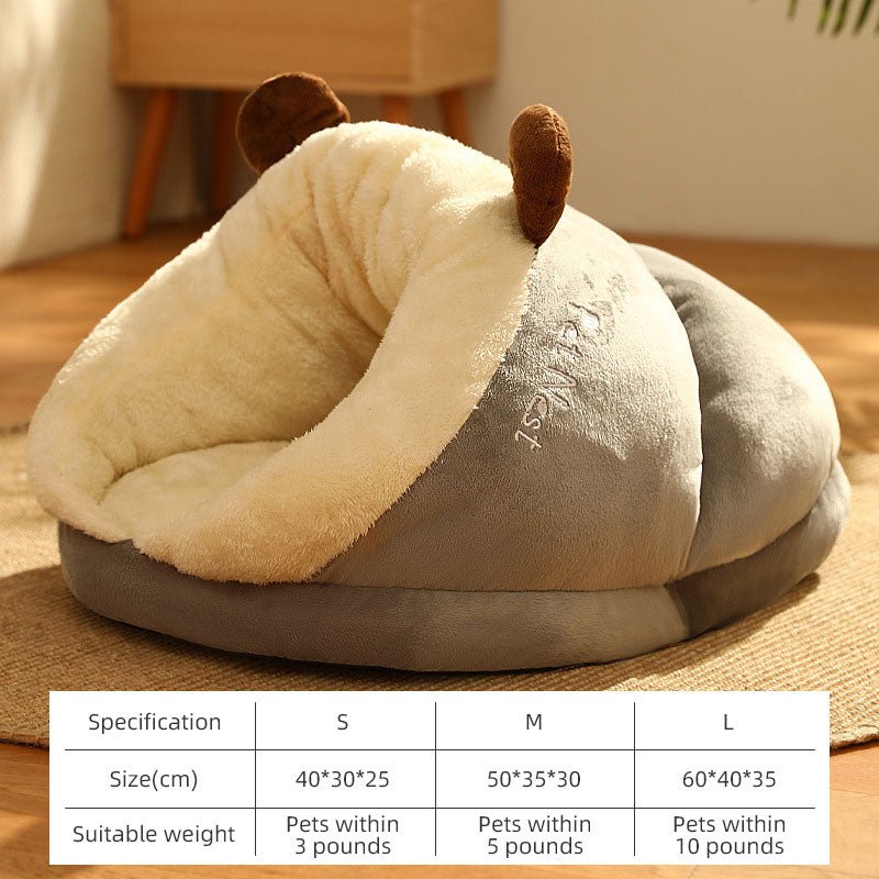 New Warm Plush Popular Thickened Winter Cat Dog Slipper Kennel - Firstpetcentral