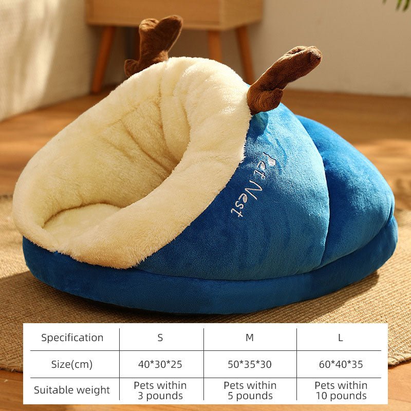 New Warm Plush Popular Thickened Winter Cat Dog Slipper Kennel - Firstpetcentral