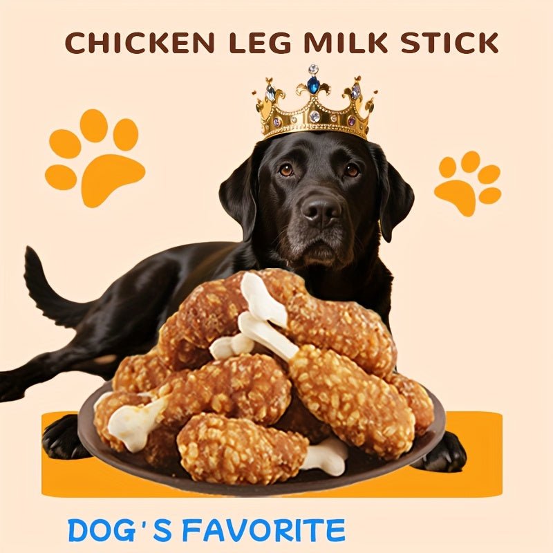 Nutritious Duck Leg Milk Stick Pet Snacks for Cats and Dogs - Ideal for Weight Gain, Teeth Grinding, Dental Cleaning, and Training - Suitable for Small, Medium, and Large Dogs, Pet Food, Teething Sticks - Firstpetcentral