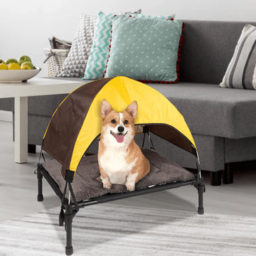 Pet camping marching bed small and medium - sized dogs moisture - proof folding bed cat and dog bed detachable pet tent - Firstpetcentral