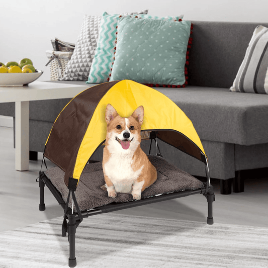 Pet camping marching bed small and medium - sized dogs moisture - proof folding bed cat and dog bed detachable pet tent - Firstpetcentral