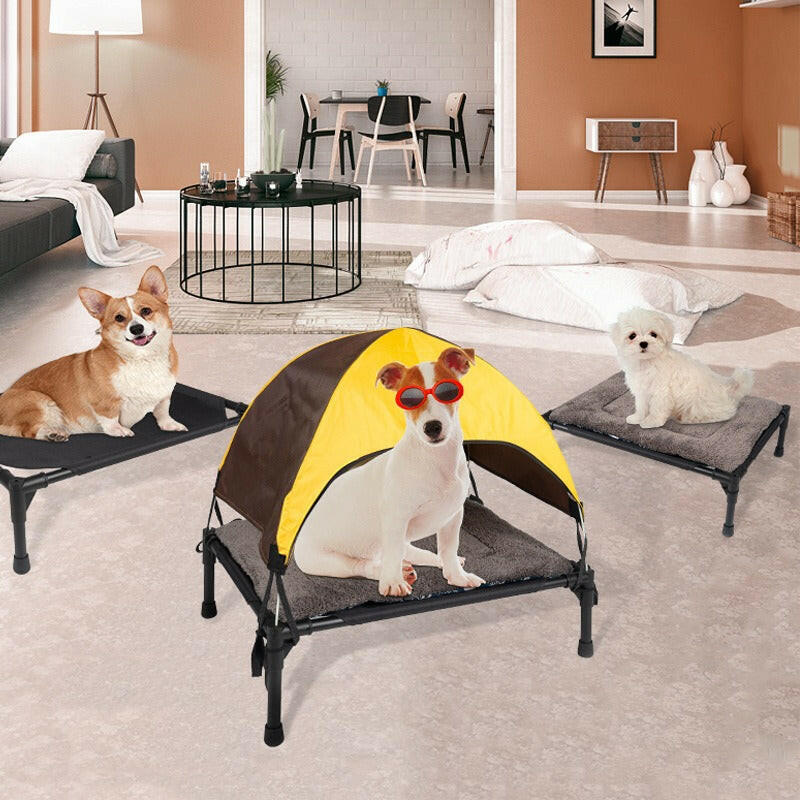 Pet camping marching bed small and medium - sized dogs moisture - proof folding bed cat and dog bed detachable pet tent - Firstpetcentral