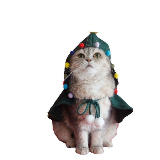 Pet Christmas Cloak Cat Dog Supplies Winter Warm Shawl Cloak - Firstpetcentral