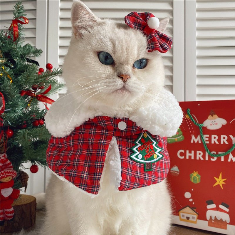 Pet Christmas New Year Cat Shawl - Firstpetcentral