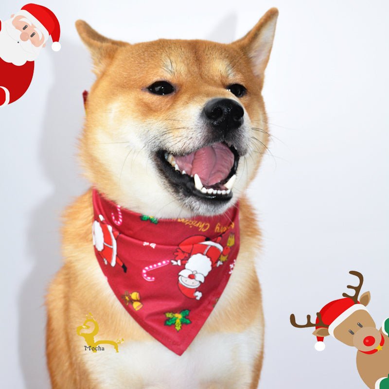 Pet christmas saliva towel - Firstpetcentral