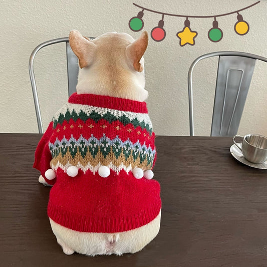 Pet Christmas Sweater Dog Cat Fight - Firstpetcentral