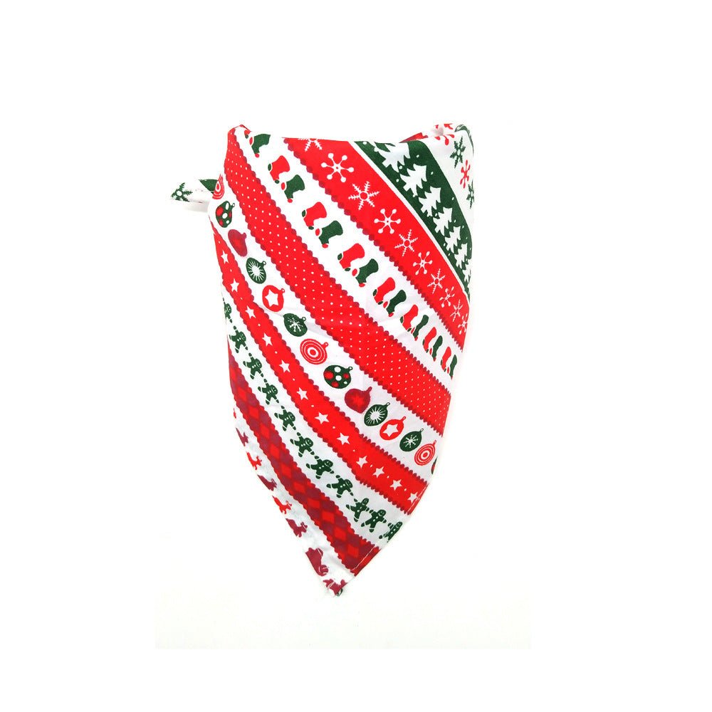 Pet Christmas Triangular Binder Dog Cotton - Firstpetcentral