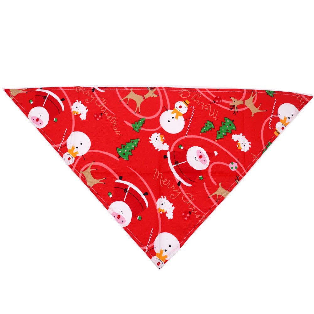 Pet Christmas Triangular Binder Dog Cotton - Firstpetcentral