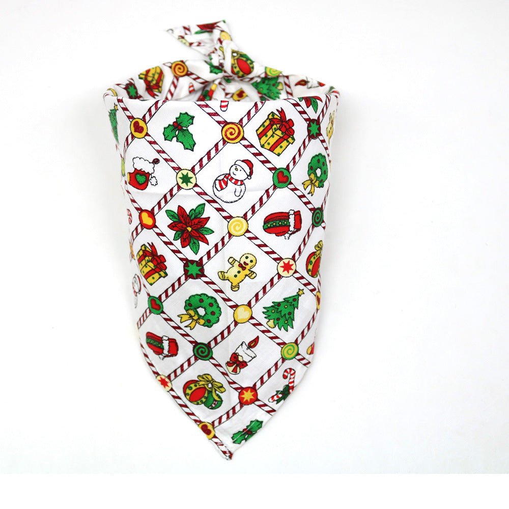 Pet Christmas Triangular Binder Dog Cotton - Firstpetcentral