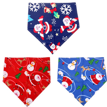 Pet Christmas Triangular Binder Dog Cotton - Firstpetcentral