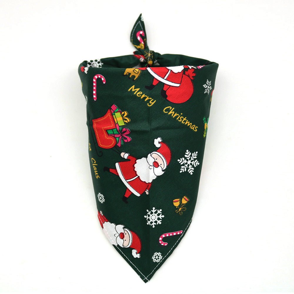 Pet Christmas Triangular Binder Dog Cotton - Firstpetcentral