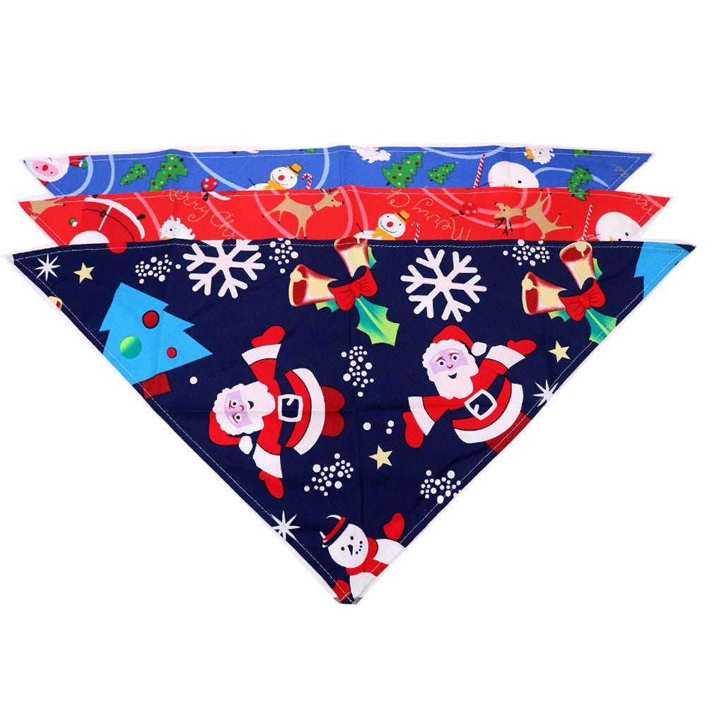 Pet Christmas Triangular Binder Dog Cotton - Firstpetcentral