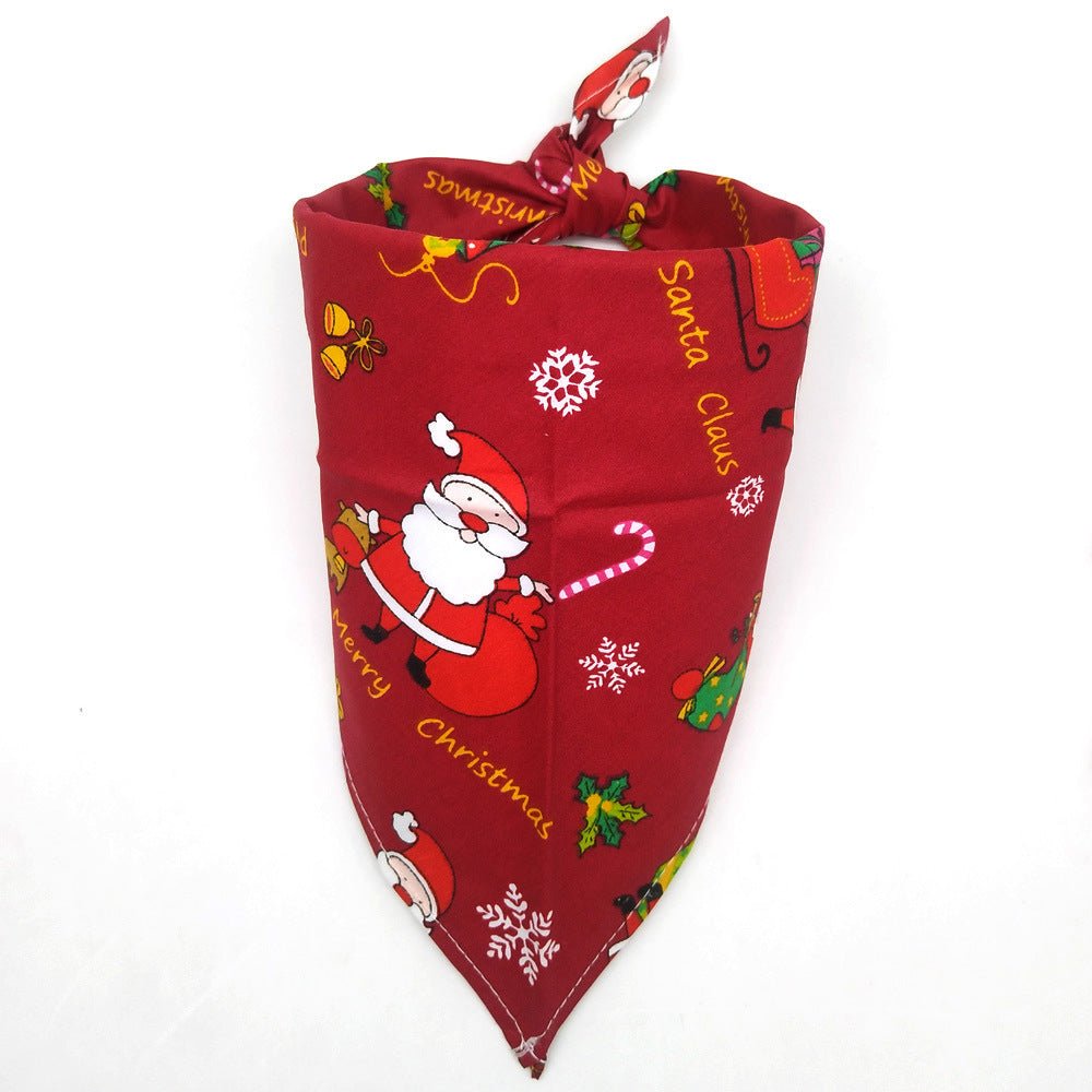 Pet Christmas Triangular Binder Dog Cotton - Firstpetcentral