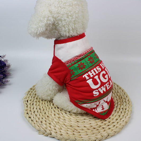 Pet clothes Teddy clothes autumn puppies clothes Christmas cute two - legged clothes - Firstpetcentral