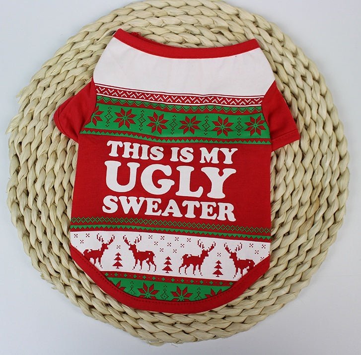 Pet clothes Teddy clothes autumn puppies clothes Christmas cute two - legged clothes - Firstpetcentral