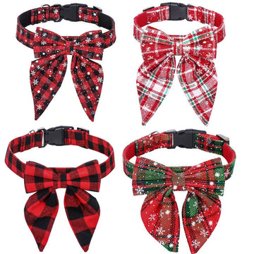 Pet Collar Bow Tie Christmas Dog - Firstpetcentral