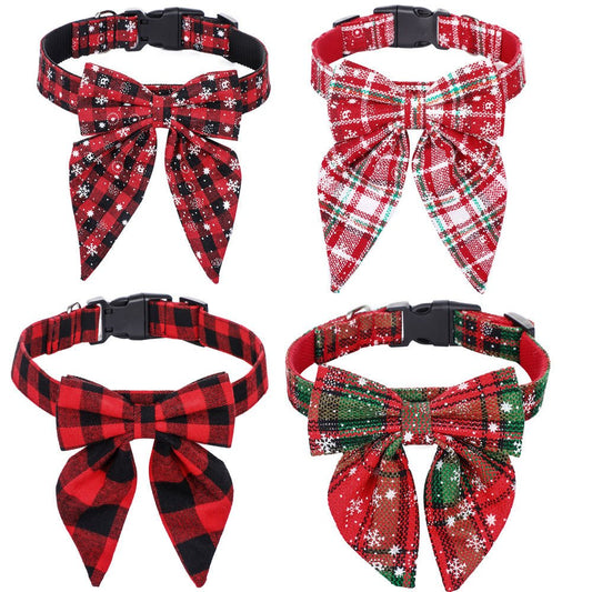 Pet Collar Bow Tie Christmas Dog - Firstpetcentral