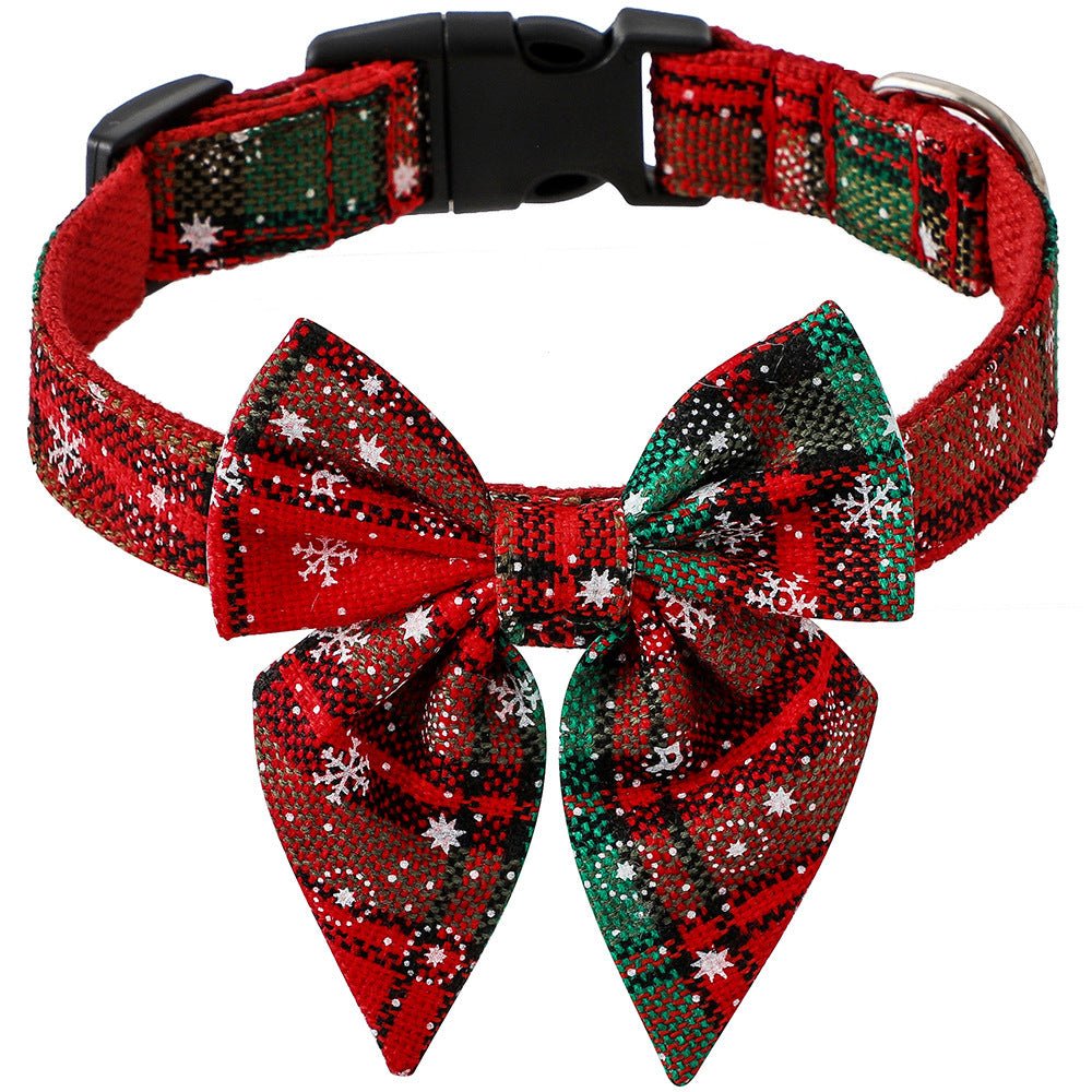 Pet Collar Bow Tie Christmas Dog - Firstpetcentral