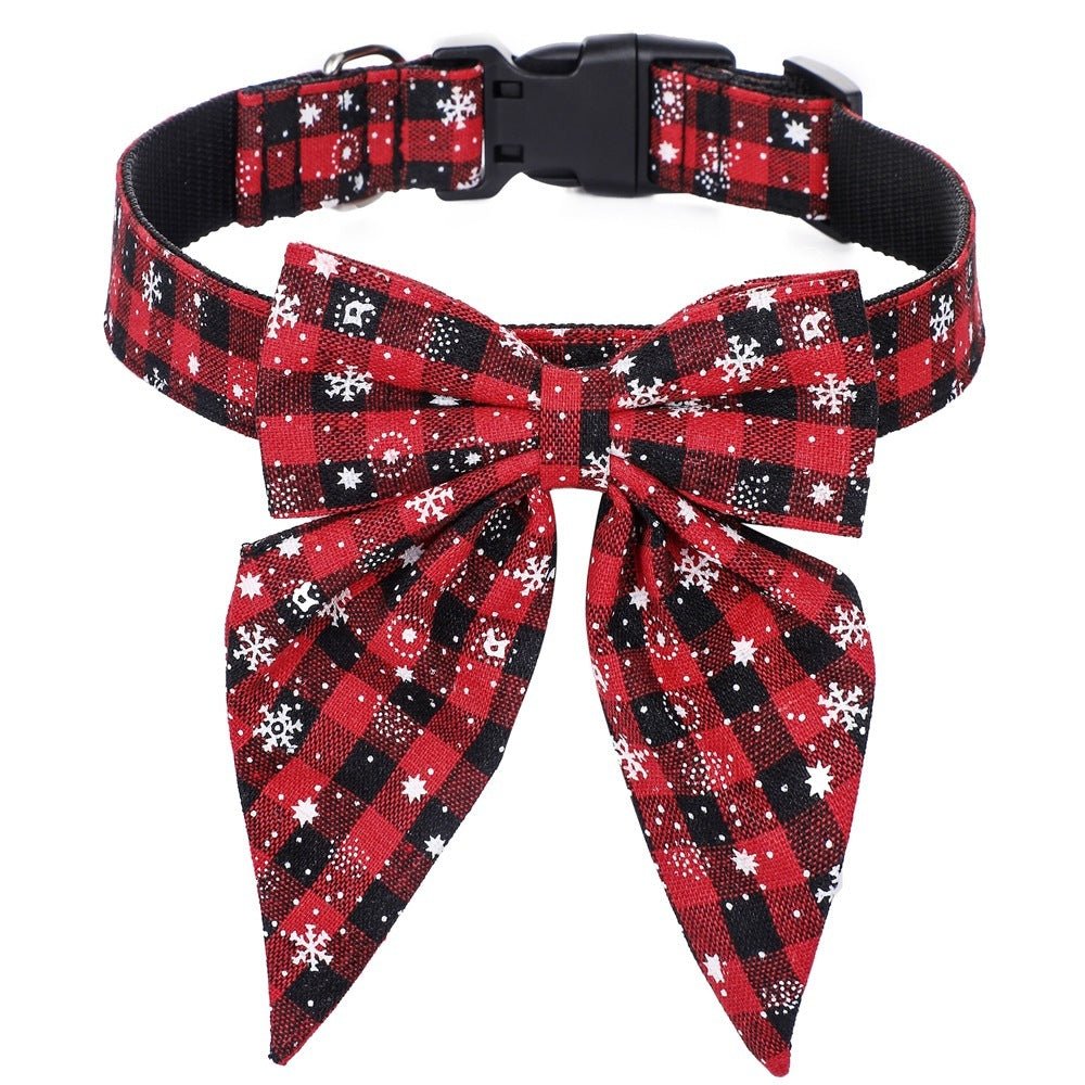 Pet Collar Bow Tie Christmas Dog - Firstpetcentral