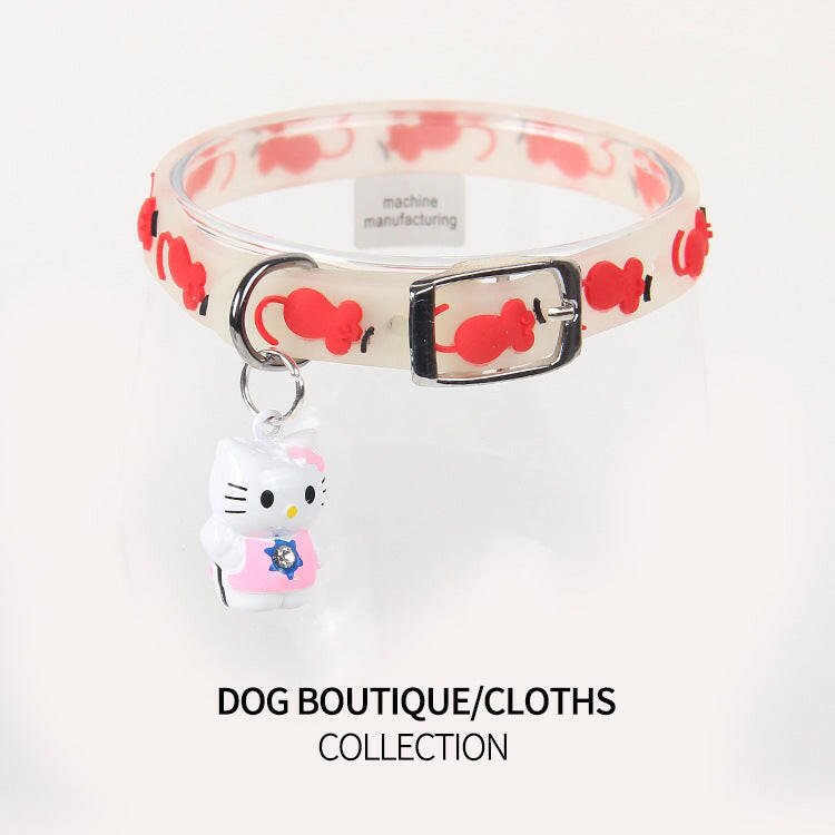 Pet Collars Cat and Dog Luminous Bell Collars Adjustable Rubber Luminous Dog Walking Supplies - Firstpetcentral