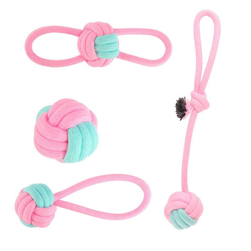 Pet Cotton Knot Toys Combination Biting Molar Dog Toys Pet Toys - Firstpetcentral