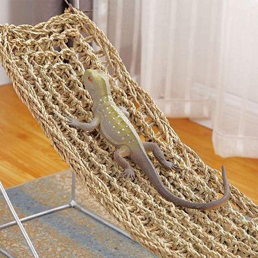 Pet Crawling Mat Lizard Recliner Toy Straw Mattress - Firstpetcentral