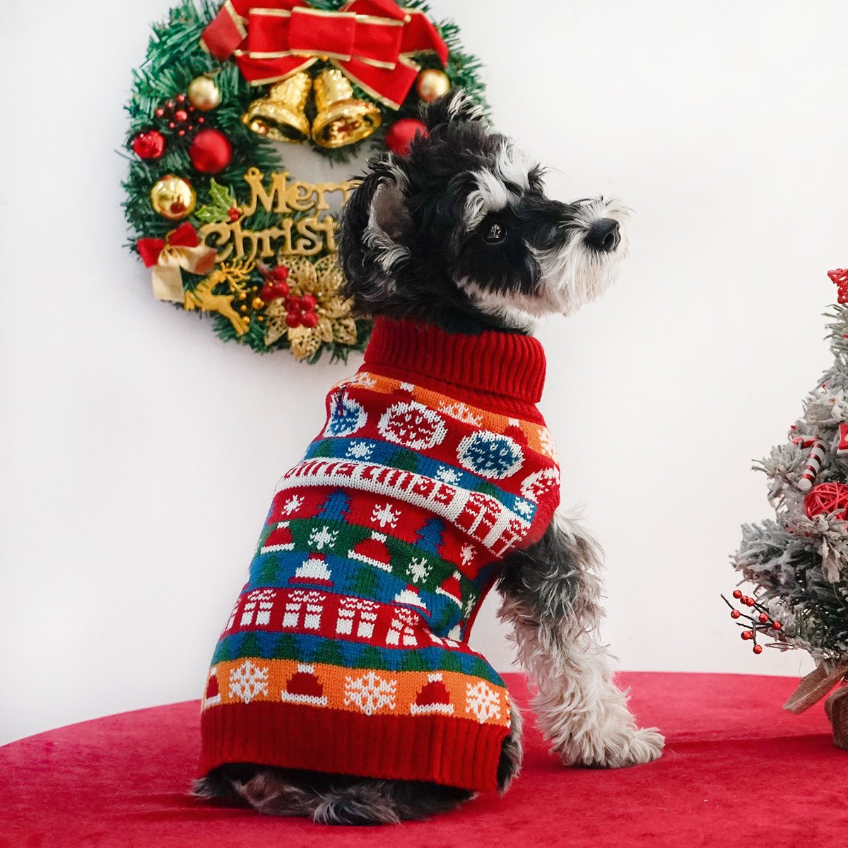 Pet Dog Christmas Turtleneck Sweater - Firstpetcentral
