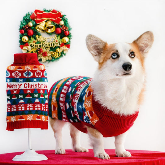 Pet Dog Christmas Turtleneck Sweater - Firstpetcentral
