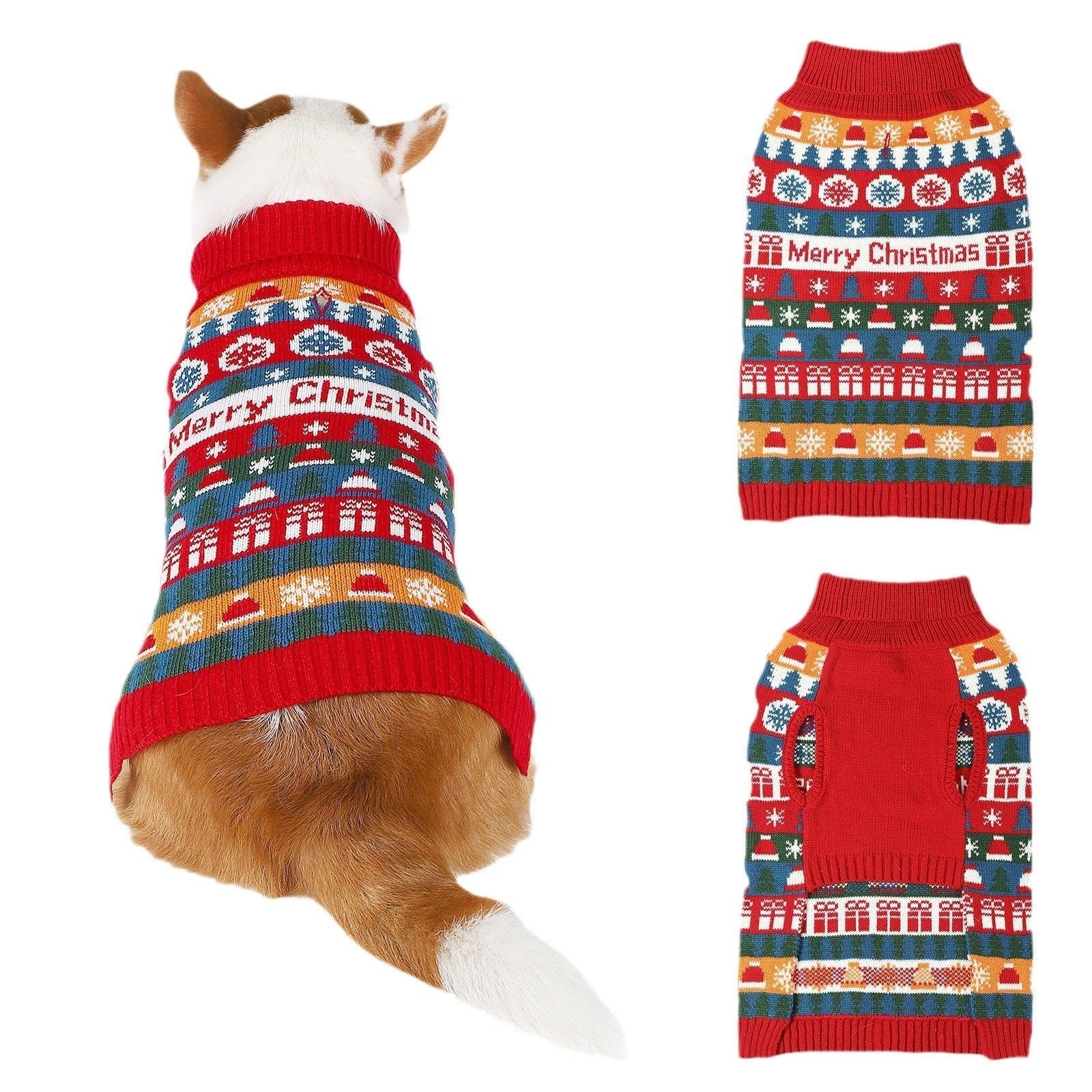 Pet Dog Christmas Turtleneck Sweater - Firstpetcentral