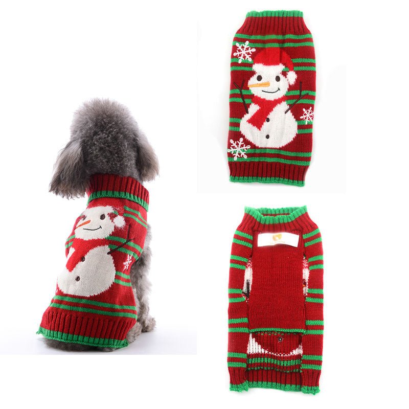 Pet dog clothes christmas pompom christmas small - Firstpetcentral
