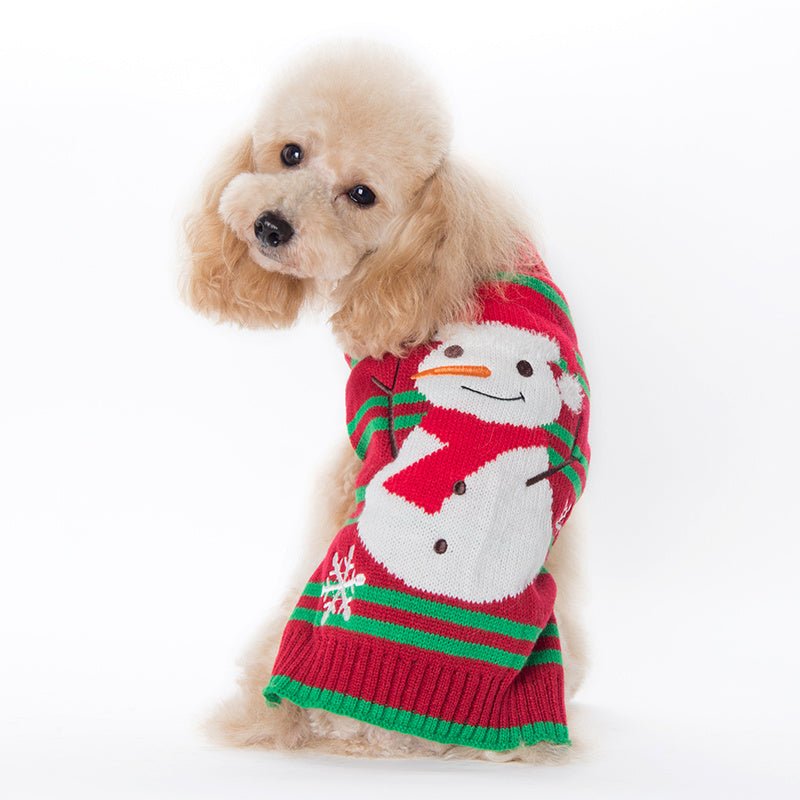 Pet dog clothes christmas pompom christmas small - Firstpetcentral