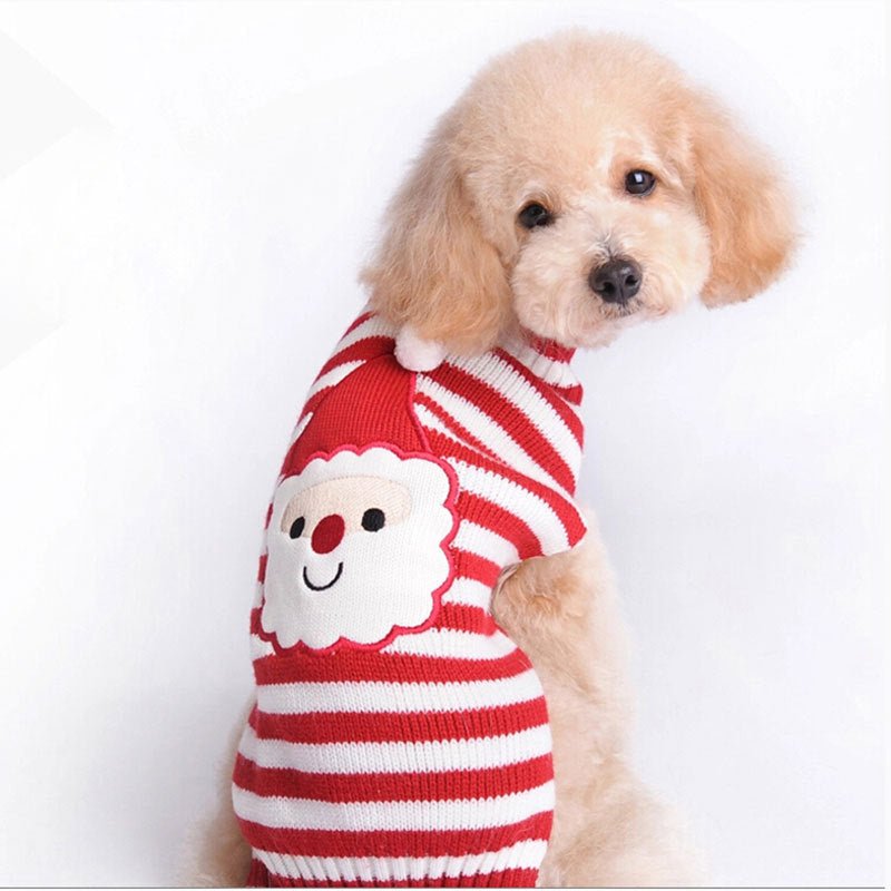 Pet dog clothes christmas pompom christmas small - Firstpetcentral