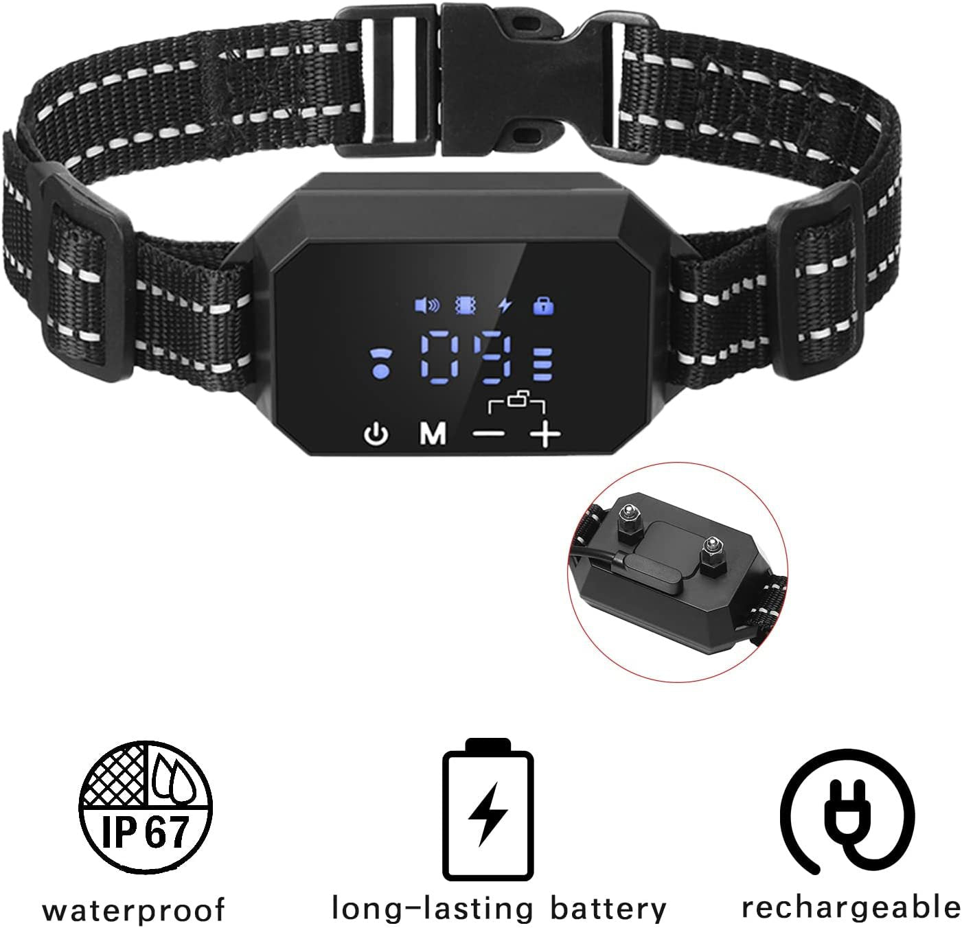 Pet electronic fence GPS wireless electronic fence intelligent positioning dog trainer collar intelligent barking stop outdoor - Firstpetcentral
