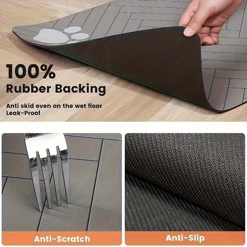 Pet Feeding Mat - Absorbent Pet Pad, Suitable for Food and Water Bowls with Waterproof Rubber Base, Quick - Dry Moisture Distribution Mat for Dogs and Cats, Dog Owners, Cat Owners - Firstpetcentral