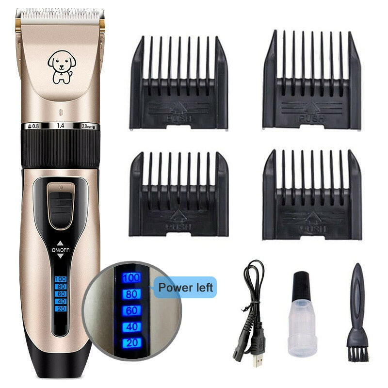 Cordless dog grooming clipper with stainless steel blades - Firstpetcentral