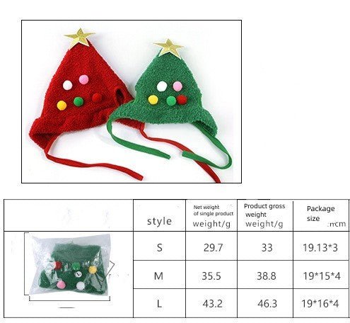 Pet Hat Christmas Tree Shape - Firstpetcentral
