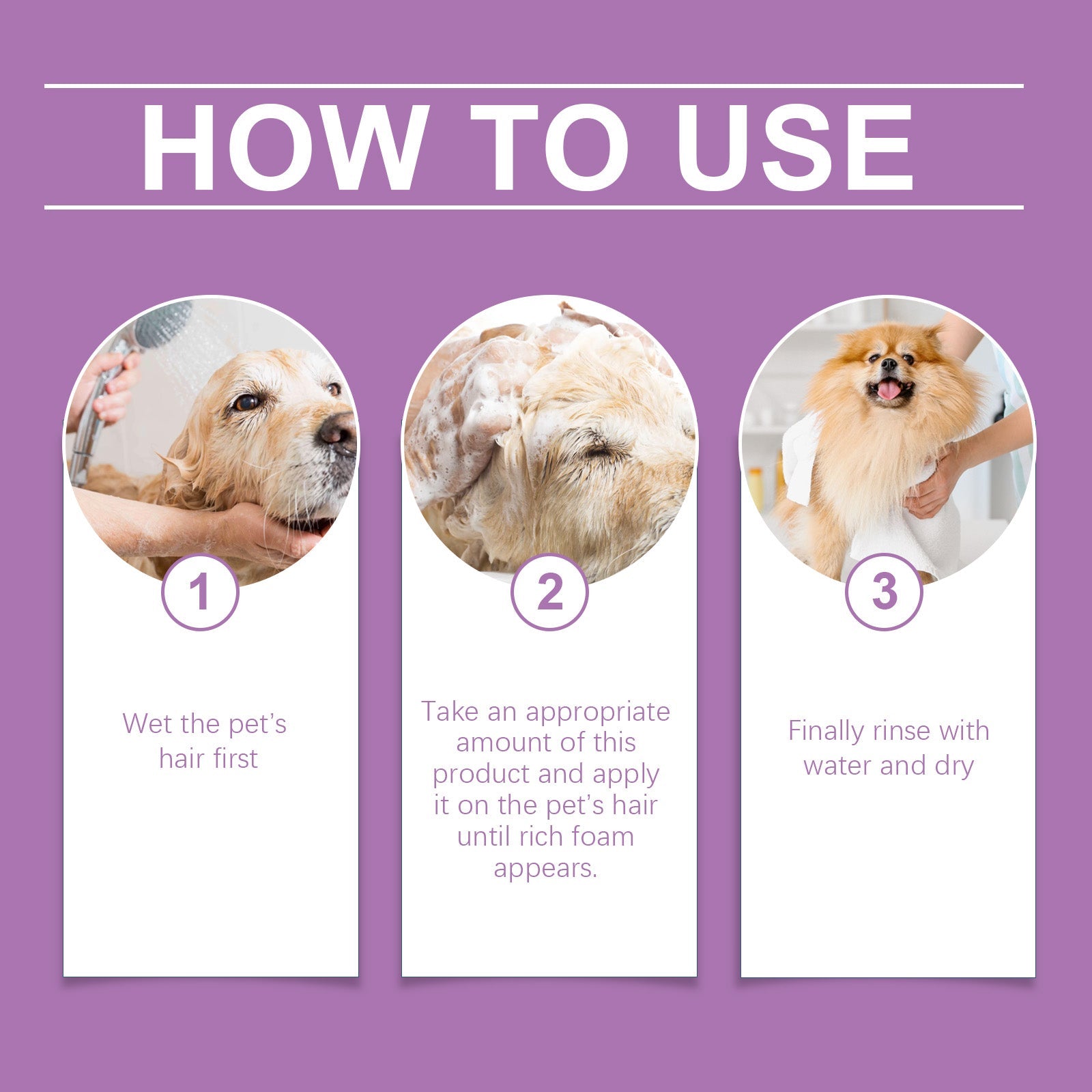 Pet Lavender Shampoo Gently Cleans Pet Cat And Dog Hair Fluffy Smooth And Fragrant - Firstpetcentral