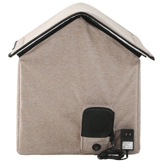 Pet Life "Hush Puppy" Electronic Heating and Cooling Smart Collapsible Pet House - Firstpetcentral