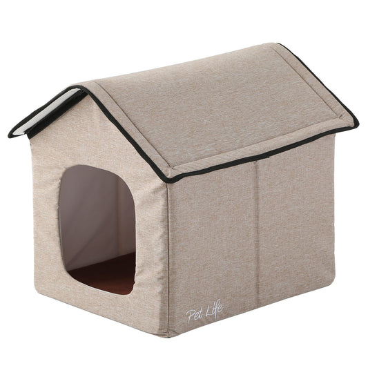 Pet Life "Hush Puppy" Electronic Heating and Cooling Smart Collapsible Pet House - Firstpetcentral