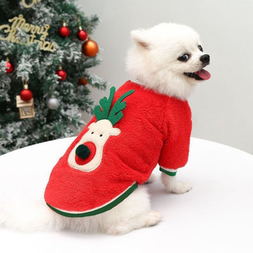 Pet Plus Velvet Christmas Print Sweater - Firstpetcentral
