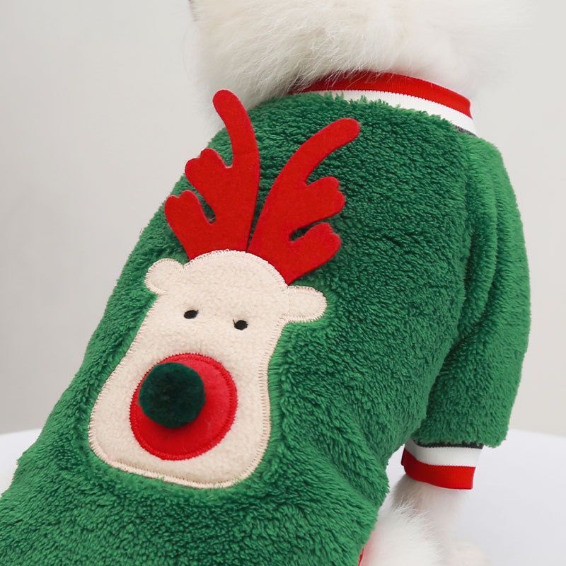 Pet Plus Velvet Christmas Print Sweater - Firstpetcentral