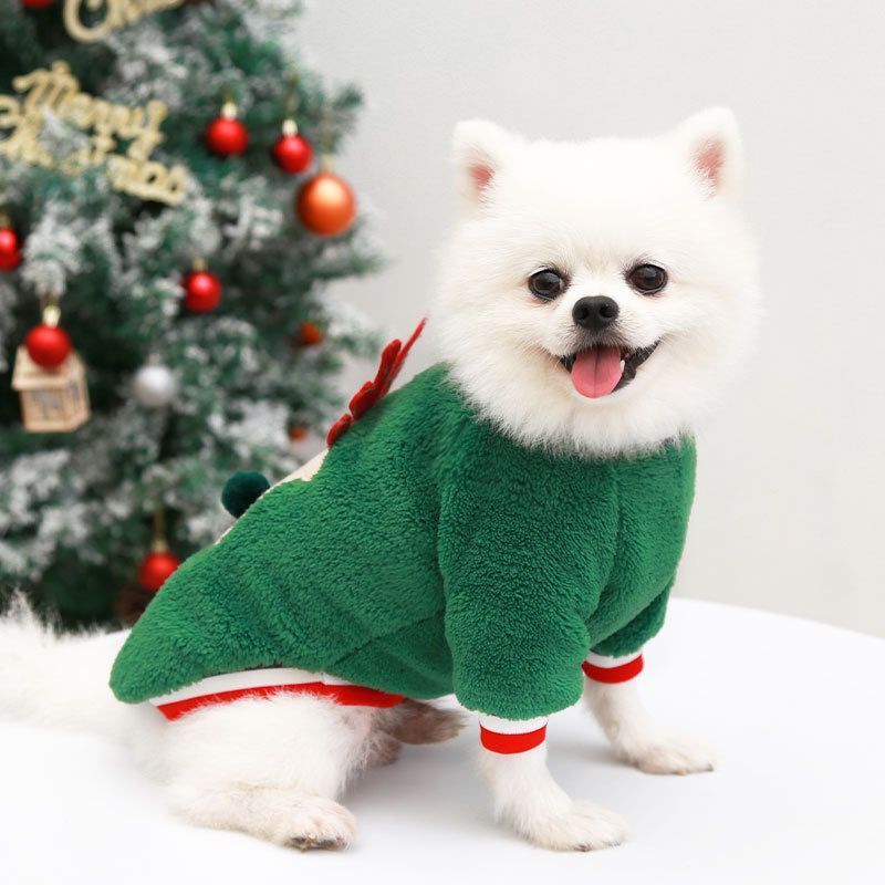 Pet Plus Velvet Christmas Print Sweater - Firstpetcentral