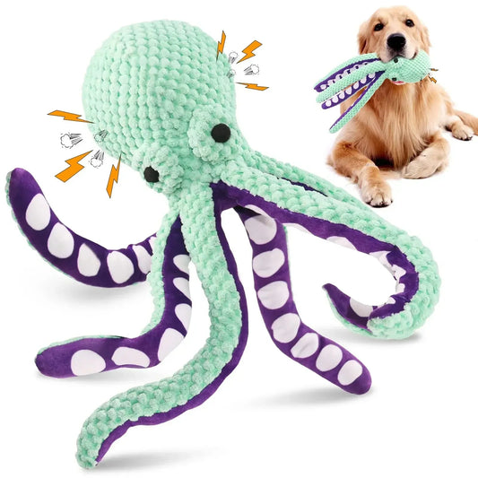 Pet Plush Toy Cat Dog Voice Octopus Shell Puzzle Toy Bite Resistant Interactive Pet Dog Teeth Cleaning Chew Toy Pet Supplies - Firstpetcentral