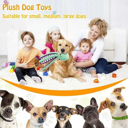 Pet Plush Toy Cat Dog Voice Octopus Shell Puzzle Toy Bite Resistant Interactive Pet Dog Teeth Cleaning Chew Toy Pet Supplies - Firstpetcentral